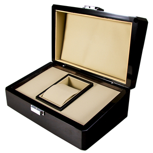高端名牌黑漆手表木盒子正品翡翠珠宝奢侈品手表展示盒订做watchb