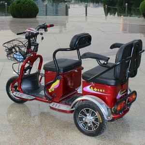 老人电动三轮车双排座电动车电三轮成人电瓶车家用接送孩买菜泰合