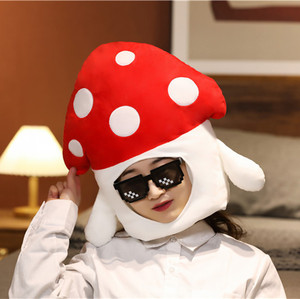 Ralf同款搞怪头套创意蘑菇帽子幼儿园学校儿童头饰网红拍照道具女