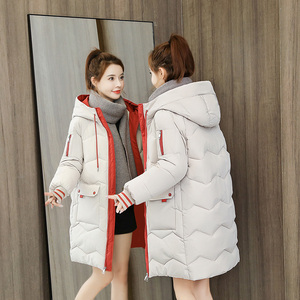 反季羽绒棉服女冬装2021年新款韩版宽松棉衣女中长款加厚棉袄外套