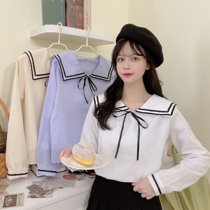 闺蜜装秋季三人姐妹装二人两人长袖初中生秋装衬衫上衣中学生衣服