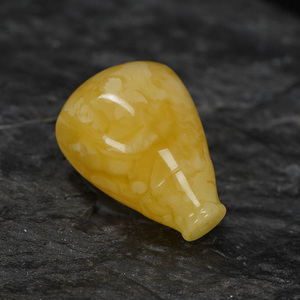 天然原矿蜜蜡三通一体手串隔珠配件配饰鸡油黄白花蜜精工佛头佛塔