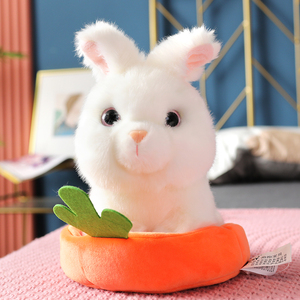 可爱胡萝卜小白兔公仔毛绒玩具宠物兔兔玩偶儿童睡觉娃娃女孩礼物