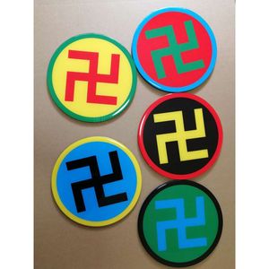 18cm万字符卍太极图蓝边红边绿边黑边黄边太极图万字符墙贴3.0mm