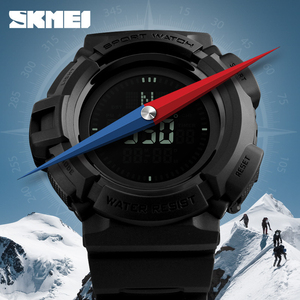 SKMEI正品户外运动手表电子罗盘指南针手表夜光防水大盘1300
