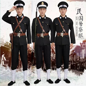 民国警察服装巡捕房伪警察伪jun服装二狗子演出表演服儿童成人