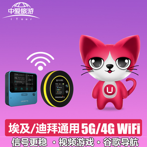 埃及/迪拜旅游通用随身wifi蛋租赁 4G移动无线上网流量卡机场自取