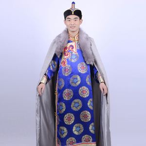 蒙古族大汗勇士服装出租 少数民族蒙古服演出服成人男蒙古袍租赁
