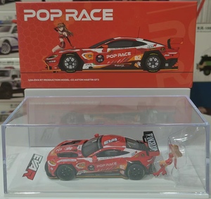 拓意 POPRACE 1/64 联名花车系列保时捷阿斯顿马丁GTR合金模型车