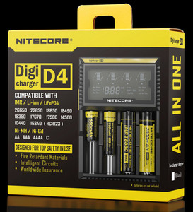原装正品NITECORE D4锂电池镍氢磷酸铁锂万能液晶显示18650充电器