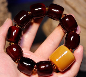 野生山龟壳手串男黄金甲山龟甲手串辟邪文玩佛珠手链满血念珠108