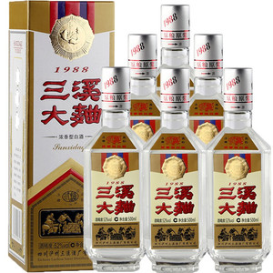 四川泸州三溪大曲酒1988 52度浓香型白酒500*6瓶整箱