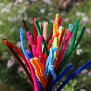 彩色扭扭棒幼儿园diy手工制作小材料毛根毛条毛毛条毛根条毛绒条