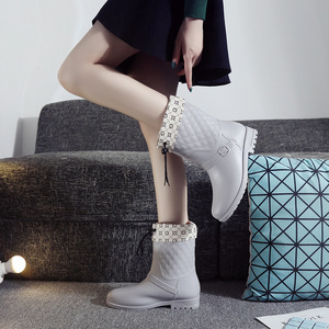 防水雨鞋女成人中筒保暖加绒水鞋雨靴女式防滑时尚气质短筒水靴y3