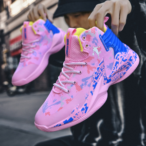 詹姆斯篮球鞋战靴aj男鞋科比9欧文7樱花粉色情侣高帮鞋学生青少年