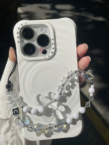 Casety波漾手机壳苹果15promax防摔硅胶全包适用iphone14pro液态13硅胶白色仙女ins苹果磁吸mgsafe