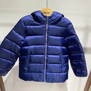 冬 加厚辛巴娜娜童装女童蓝色白鸭绒连帽短款羽绒服外套g1ad84235