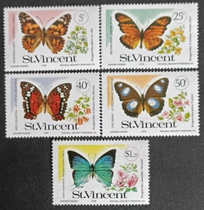 圣文森特1978年蝴蝶邮票5全butterfly