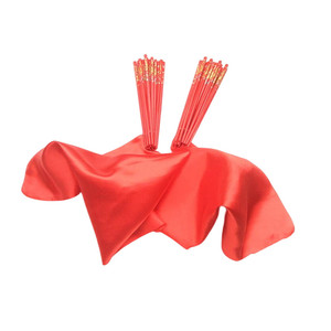 筷子舞 蒙古族成人红绸跳舞筷 儿童十级组合欢腾课间操舞道具24cm