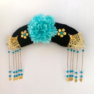 儿童成人影楼古装旗头宫廷皇后福晋清朝满族公主头饰格格发包发饰