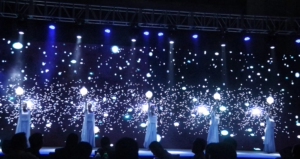 星空之光互动视频秀人屏互动 年会晚会活动舞蹈背景led素材