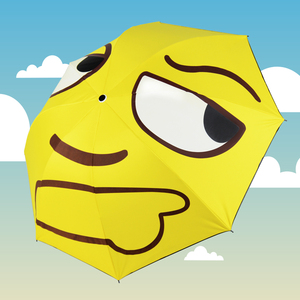 机智滑稽表情包雨伞 折叠晴雨两用恶搞太阳伞二次元雨伞 动漫周边