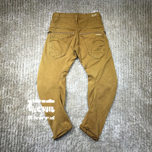 gs gstar new riley 3d loose tapered coj 岩黄拉链弯刀休闲裤