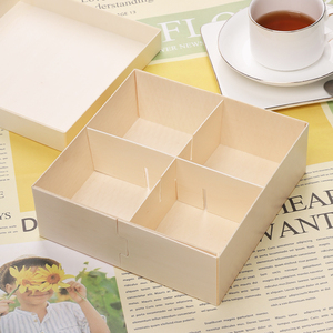 九宫格打包盒曲奇饼干盒子西点礼盒木盒月饼蛋黄酥烘焙食品包装盒