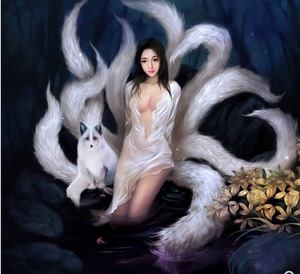 九尾狐仙娘娘十字绣