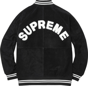 supreme ss17 suede varsity jacket麂皮棒球夹克fw17美国现货