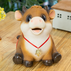 可爱小牛存钱罐送孩子大人家用可存可取零钱罐本命年卡通储蓄罐