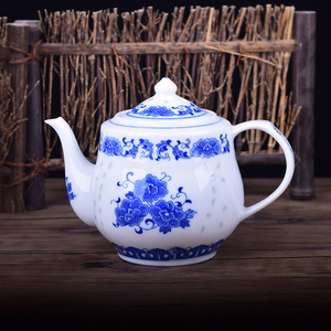 茶壶陶瓷耐高温小号景德镇青花玲珑瓷壶釉下彩家用中式传统泡茶壶