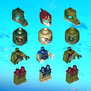 lego 乐高积木70010 金狮神殿 气功传奇人仔配件帽子表情身体腿部