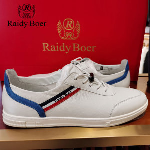 raidy boer/雷迪波尔2019年实体店同步新款真皮舒适休闲鞋 小白鞋