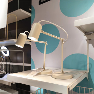 ikea宜家托尔弗 工作灯米黄色学习工作护眼阅读台灯学生宿舍灯