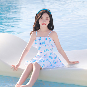 儿童泳衣女连体公主裙游泳衣宝宝女孩可爱女童小童中大童温泉泳装