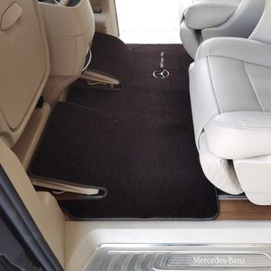 适用于奔驰v260l中排地毯脚垫商务车7座改装件全包围汽车脚垫专用