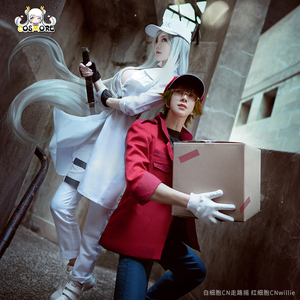 现货漫创 工作细胞black白细胞cos白血球 红细胞cospaly服装男女