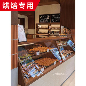 2024实木面包柜面包展示柜小型蛋糕店糕点柜玻璃柜木质烘焙坊展柜