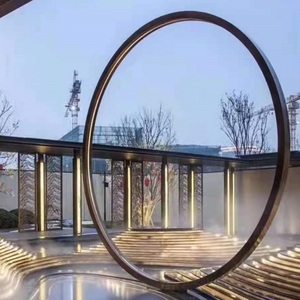 网红水雾门租赁圆形可定制游艺机夏降温雾化门不锈钢材质拱门出售