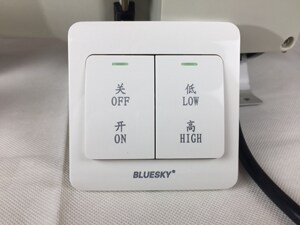 新风系统专用风机双速开关管道风机调速开关高低两档调速开关
