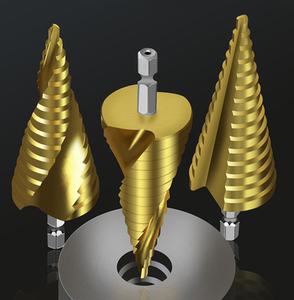 宝塔钻头台阶扩孔器铁铝板金属开孔器万能螺旋阶梯塔型多功能神器