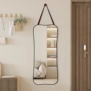 镜子挂墙全身镜壁挂式穿衣镜卧室墙面免钉挂钩梳妆台挂镜入户玄关