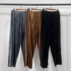 galliano landor丝绒裤gl侧边拼接条纹宽松阔腿休闲长裤子男女潮