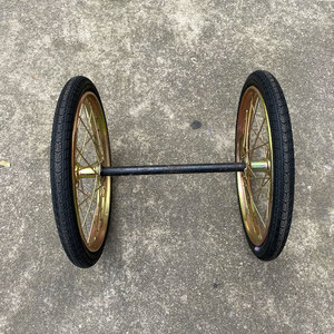 小吃车人力车小推车三轮车手推车钢圈车圈轮毂黄色20寸24寸焊圈