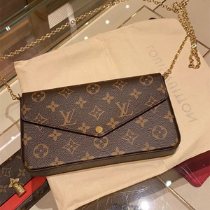 lv/路易威登女包felicie老花链条包三合一信封包单肩斜挎包m61276