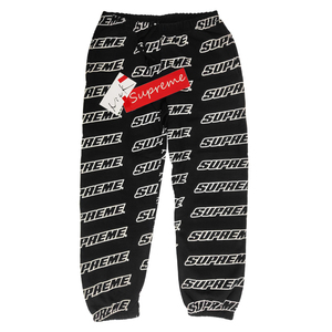 supreme18ssrepeatsweatpant弹幕满印logo长裤卫裤休闲裤子
