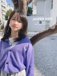 韩国波拉Jasper童装2023春款男女童卡通米奇针织开衫外套儿童上衣