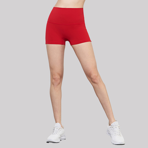 lulu新款裸感运动瑜伽两分短裤女夏高腰提臀线跑步骑行健身三分裤