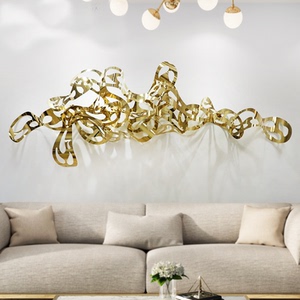 001人付款淘宝现代墙上装饰壁挂时尚创意客厅墙面金属挂件卧室玄关